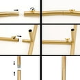 thumbnail image 2 of Set of 3 Gold Square 6.6FT,5.9FT,4.9FT Wedding Arch Flower Balloon Backdrop Stand for Birthday Party Wedding Garden Decor, 2 of 6