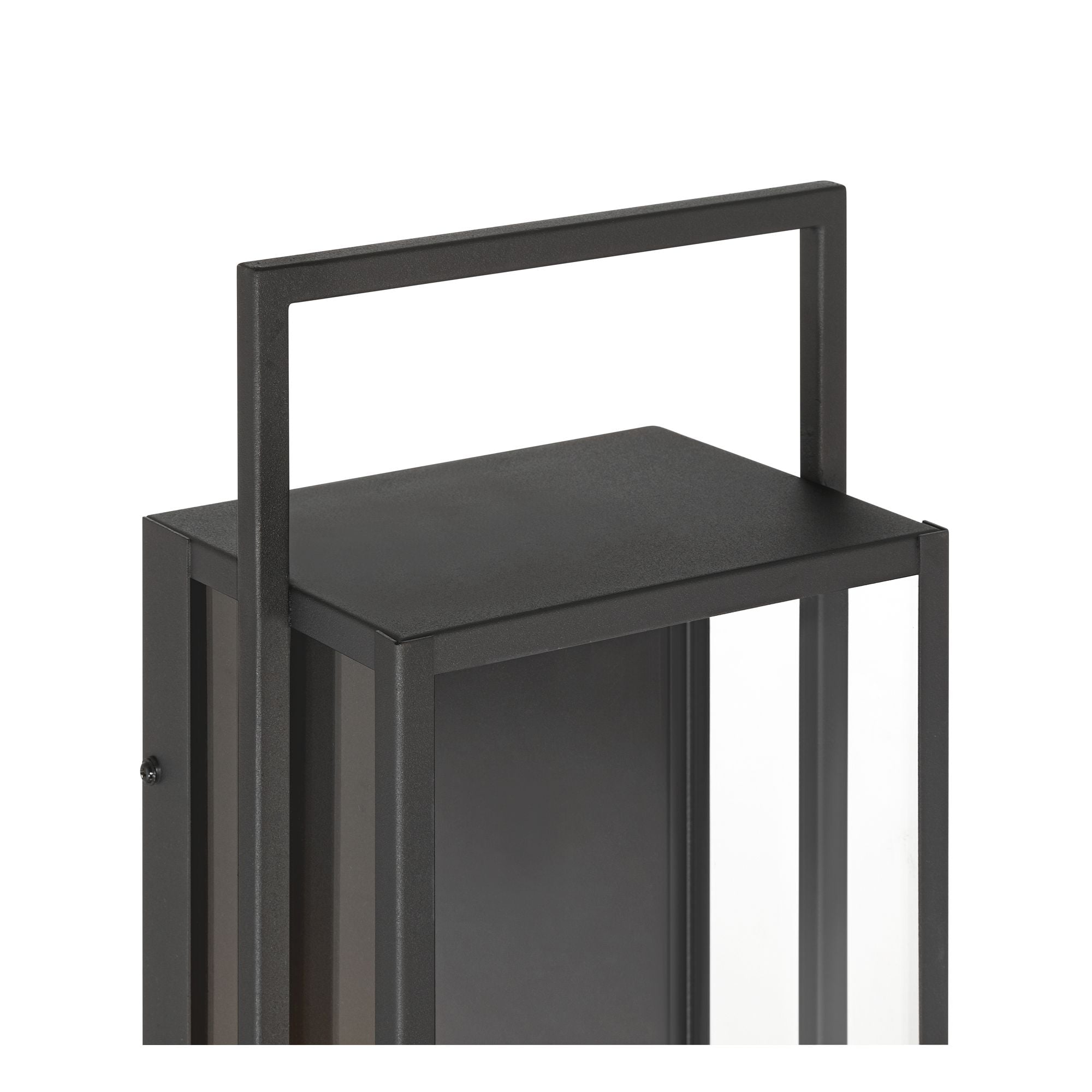 Possini Euro Design Jericho 35" High Modern Outdoor Wall Light Fixture Mount Porch House Weatherproof Textured Black Glass Shade