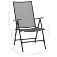 thumbnail image 5 of vidaXL Stackable Patio Chairs 2 Pcs Outdoor Stack Chair with Metal Frame Steel, 5 of 9