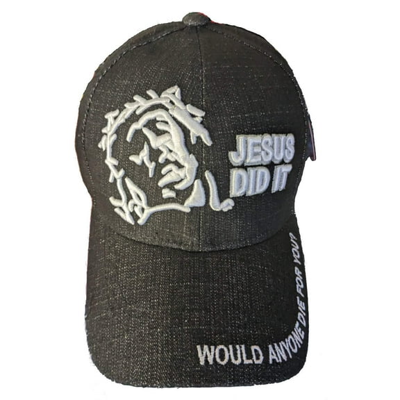 Jesus Did it Christian Baseball Hat Cap (Denim Black)