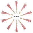 thumbnail image 3 of 10pcs PU Leather Tassels, 6" Keychain Tassel Charm Tassel with Lobster Swivel for Jewelry Making(Light Pink), 3 of 6