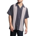 thumbnail image 5 of G-Style USA Men's Two Tone Retro Button Down Bowling Shirts, 5 of 6
