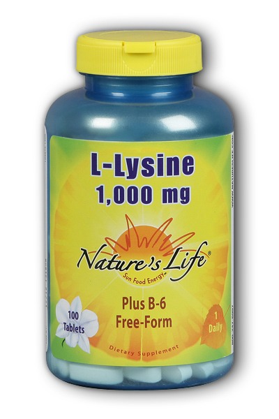 L-Lysine 1000mg - Vegetarian Nature's Life 100 Tabs