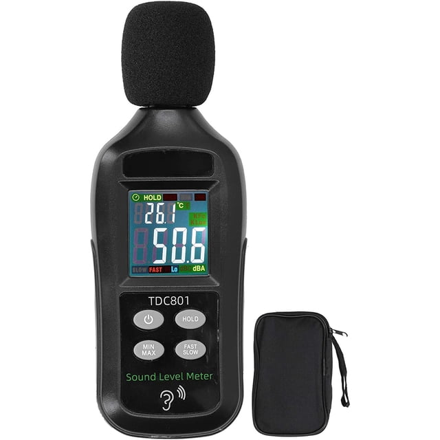 Medidor de nivel de sonido digital portátil 35db-135db Medidor de decibelios Pantalla LCD Medidor de nivel de sonido digital Monitor TUNC Sencillez