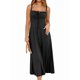 thumbnail image 2 of Vestido YATHON para mujer con estampado floral, sin mangas, cuello cuadrado, negro, 2 of 4