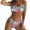 Pink, variant on Womens Swimsuits Two Piece Casual High Waisted Crop Top Bathing Suits Full Coverage Swimwear Bikini Sets For Women
