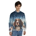 thumbnail image 4 of Hello Winter English Springer Spaniel Welcome Snowy Night Watercolor Vintage All Over Print 3D Baseball Jacket Springers Dog Lover Gifts Bomber Jacket Softball - 01011, 4 of 6