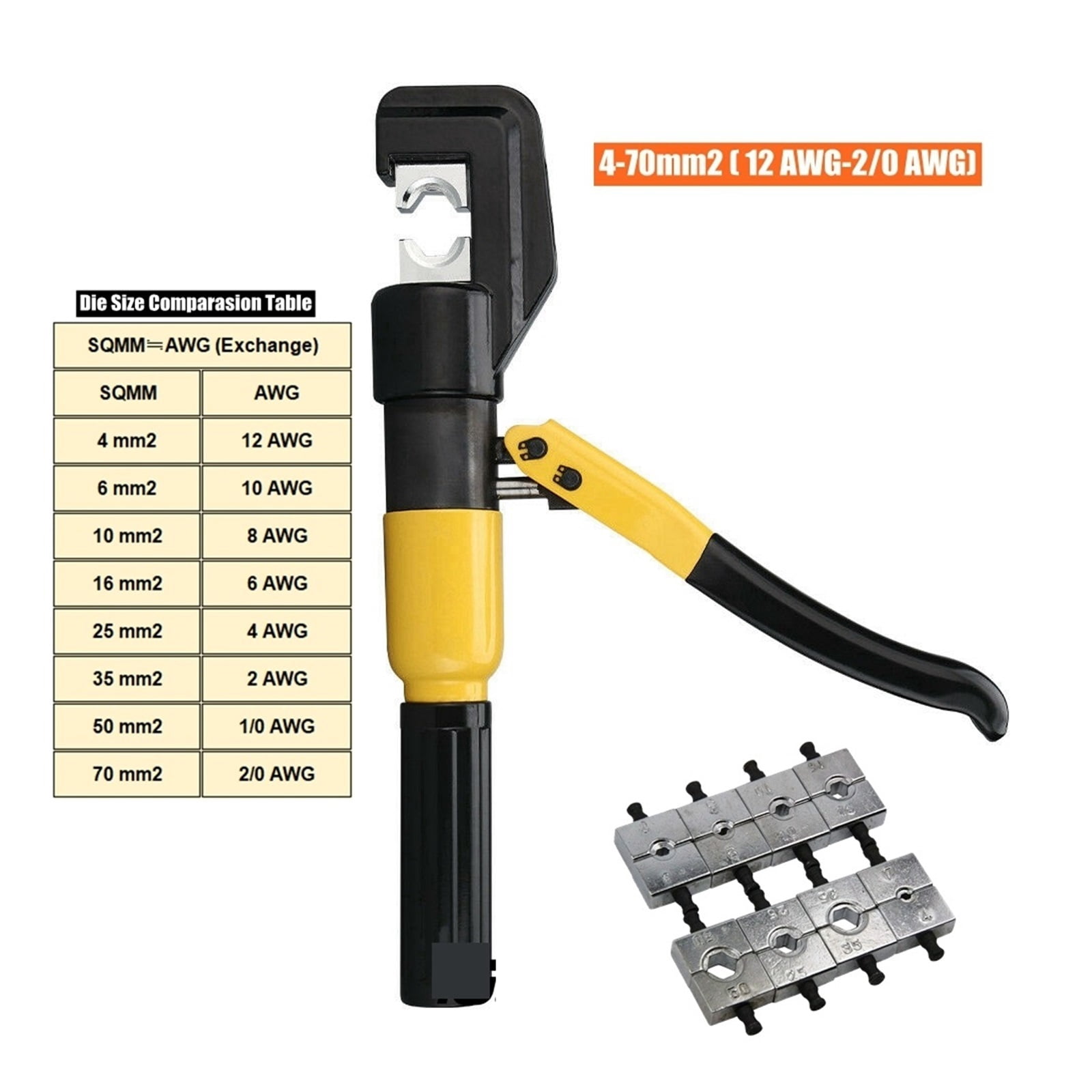 YQK-70 6T Hydraulic Crimping Tool Kit, W/ 8 Dies+Carry Case For Wire Lug Cable 4-70mm
--------
,Super Fast Cutting Speed