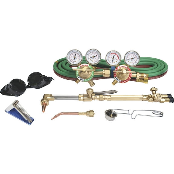 Klutch Medium-Duty Cutting and Welding Outfit, Oxyacetylene Victor-Style, 11-Piece Set
