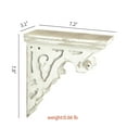 thumbnail image 2 of Wood Corbels Sets of 2 Wooden Shelf Brackets Corbels for Shelf Shabby White Wood Corbel Brackets Vintage Style, 3.1" x 7.2" x 7.8", 2 of 10