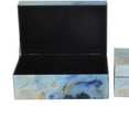 thumbnail image 6 of CosmoLiving by Cosmopolitan Blue Glass Decorative Box with Glass Sides, 2 Count, 6 of 8