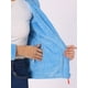 thumbnail image 5 of Chaqueta de forro polar con cremallera completa INSPIRE CHIC para mujer, abrigo de invierno de manga larga y cuello alto, color azul, 5 of 6