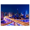 thumbnail image 2 of Interchange Overpass at Night Skyline - Cityscape Canvas Print, 2 of 3