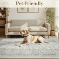 thumbnail image 3 of SIXHOME 5'x7' Area Rug Washable Retro Living Room Bedroom Carpet Soft Floral Distressed Indoor Rug Light Brown, 3 of 7