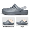 thumbnail image 4 of YHOON Unisex Garden Clogs Shoes Arch Support Soft Slip-on Sandals for Women and Men Grey Size 10 Women/9 Men, 4 of 7