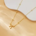thumbnail image 3 of Leaf Easter Basket Gift - Exquisite Bow Necklace, Women's 14K Gold Plated Cute Choker, Small Pendant Necklace, Teen Gift, Fashion Item, Personalized Jewelry, 3 of 8