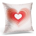 thumbnail image 1 of BOSDECO Alone White Line Big Red Shiny Heart Beautiful Bright Design Place Text Abstract Celebrate Pillowcase Pillow Cover Cushion Case 18x18 inch, 1 of 1