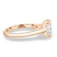 thumbnail image 3 of 2.00Ct Princess Cut Lab-grown diamond Engagement Ring, Flat Band Cathedral Set, 10K Rose Gold, 3 of 7
