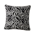 thumbnail image 2 of Funda de Almohada Suave y Cómoda Decorativa de Felpa Duradera Macarena Estampado de Rayas de Cebra Cuadrado 30 cm, 2 of 7
