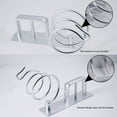 thumbnail image 5 of Bleiou Hair Dryer Holder Hairdryer Station Wall Mounted Spiral Shelf Bracket Stand Hanger Straightener Organizer Blow Storage with Holes Rack For Bathroom Aluminum Professional,Silver, 5 of 6