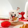 thumbnail image 4 of NWOKYZGH Christmas Mug Ceramic Merry Christmas Tree Mug with Spoon and Lid Festive Xmas Gift Cup for Hot Chocolate Coffee Eggnog, Microwave and Dishwasher Safe, 4 of 6