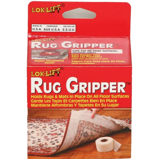 Lok Lift 2525AB Rug Gripper, 25 ft L x 21/2 in W, White