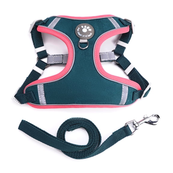 Large Dog Vest Adjustable Breathable- Back with Reflective Stripes for Outdoor Pet Control Vest Colorful Strap