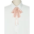 thumbnail image 4 of DARING DIVA Women's Ribbon Lace Bow Tie Pre-Tied Corsage Bow Tie Pink, 4 of 5