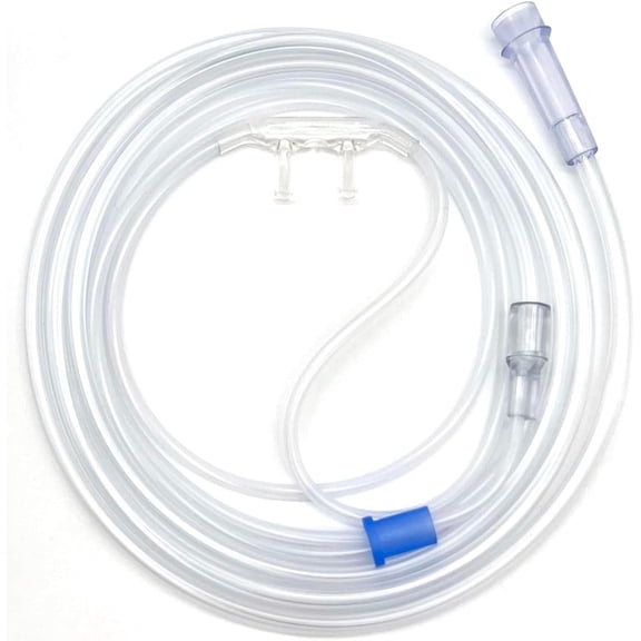 ResOne Soft Nasal Cannula 1-Pack - Oxygen Cannula, Curved Prongs, 4Ft Crush-Resistant Tubing - Nasal Tubes, Oxygen Concentrator Supplies - Soft Curved Nose Piece, Standard Size, Standard Flow 6 LPM