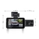 thumbnail image 3 of Cámara de tablero frontal e interior de 1080P para autos, cámara de tablero con visión nocturna por infrarrojos, aplicación de cámara para auto, control WiFi, inducción de gravedad Akmoler, 3 of 9