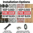 thumbnail image 3 of (2 Pack) Keep Closed Fire Door Do Not Block OSHA ANSI Sign 18 Inch X 12 Inch Plastic Sign, Weather Resistant, UV Protected for Workplace, Business, and Construction Site, Made in the, 3 of 8