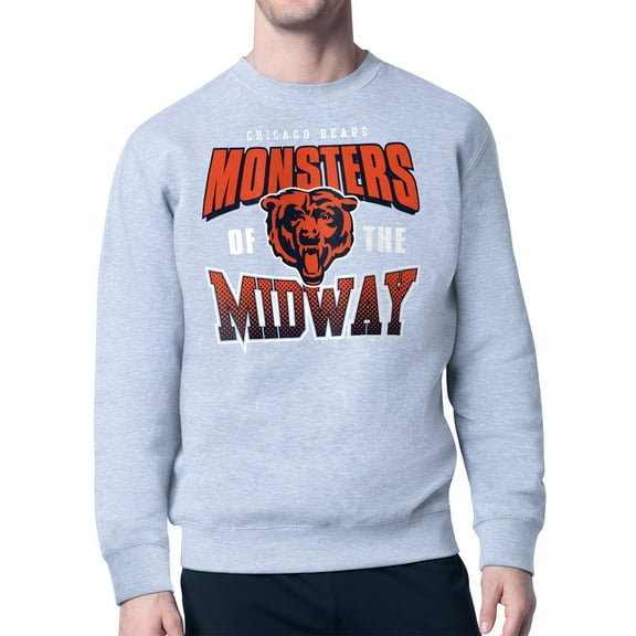 Men's Starter  Gray Chicago Bears Comic Style Sweatshirt
