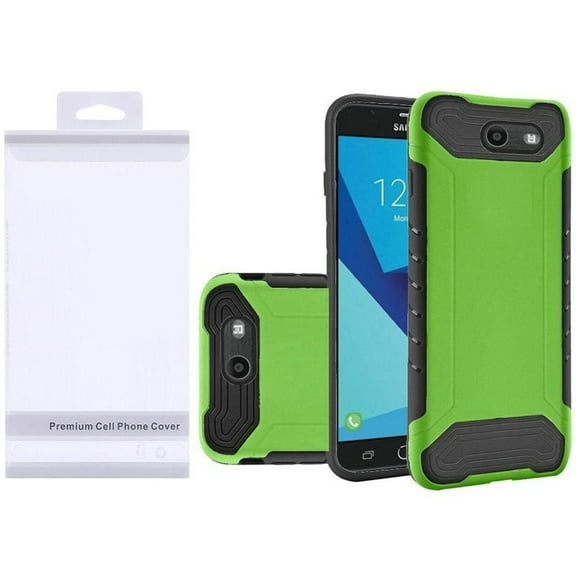 GSA Hybrid Case For Samsung Galaxy J7 (2016, 17), J727, Neon Green