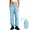 Blue, variant on Women's Waterproof Windproof Outdoor Hiking Pants,Packable Elastic Waist Breathable Biker Pants with Zipper Pockets,Beige Women's S-XXXL