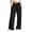 *Black, variant on Women's High Waisted Drawstring Wide Leg Pants with Pockets，Casual Athletic Long Trousers Black,Womens Plus XXL