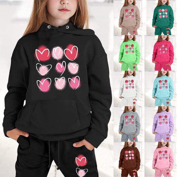 6 Year Boy Clothes Graphic Long Sleeve Hoodie Pullover Top and Long Sweatpants Set Soft Fall Boys Sets 2 Piece Outfits