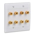 thumbnail image 1 of Placa de pared para altavoces HTTX con 8 terminales de conexión banana, 1 of 3