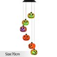 thumbnail image 4 of Campanas Viento Ligeras Halloween Con Campana Calabaza Luces Solares para Exteriores Impermeables, 4 of 9