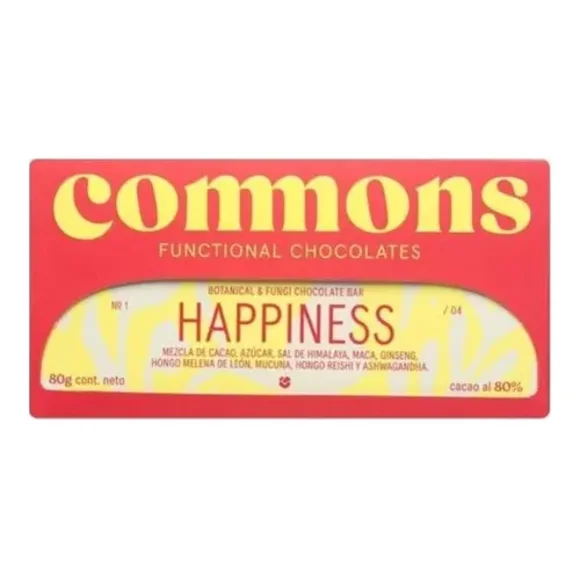 Chocolate Mexicano Con Adaptógenos Happiness 80g Commons