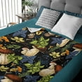 thumbnail image 3 of Vintage Mushroom Black Flannel Blanket, All Season Soft Cozy Plush Bed Throw fit Bedroom Living Room Sofa Bedding Office Cinema Farmhouse Beach Yoga Travel 50"x60"- Teens, 3 of 6