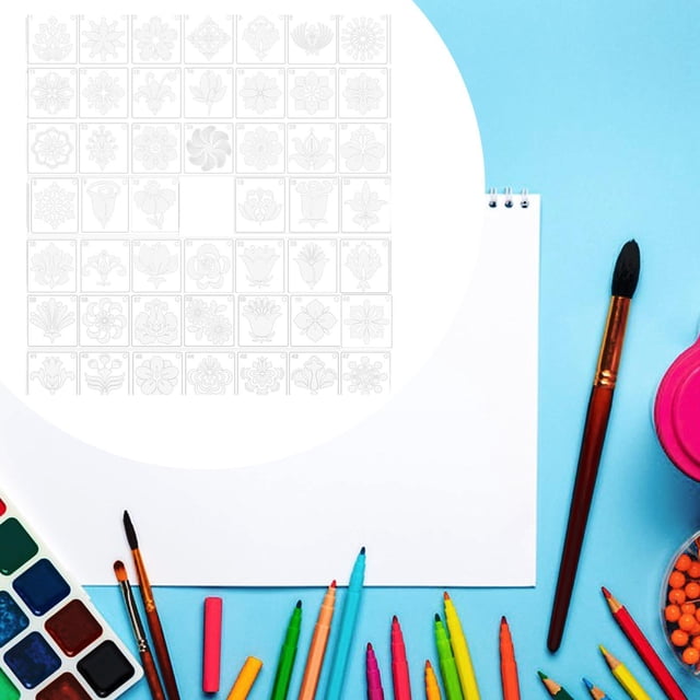 48 plantillas de pintura con diseño de mandala perfecl