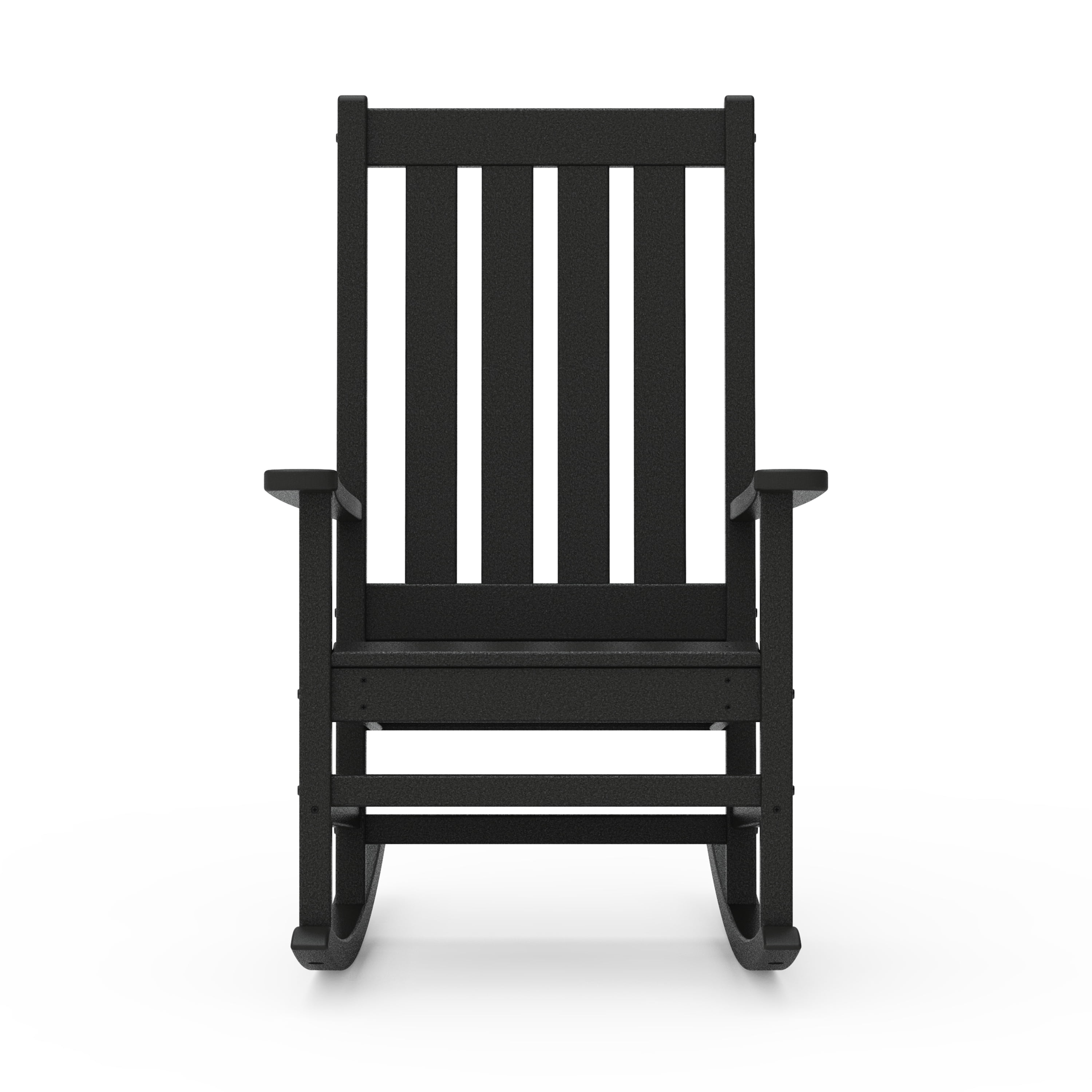 Better Homes & Gardens by POLYWOOD Southlake Outdoor Rocking Chair, All-Weather HDPE, Patio Seat for Porch, Deck, Black
