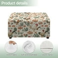 thumbnail image 4 of Xoenoiee Rooster Chicken Cactus Flower Print Ottoman Covers Slipcover Square 1 Piece Form Fit Stretch Folding Storage Covers Ottoman Slipcovers Removable Footrest Covers Elastic Bottom Washable, S, 4 of 7