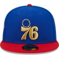 thumbnail image 2 of Men's New Era Royal/Red Philadelphia 76ers Gameday Gold Pop Stars 59FIFTY Fitted Hat, 2 of 5