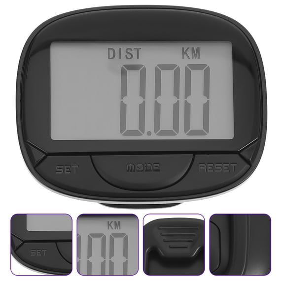 OUNONA 1Set Fitness Pedometer Lightweight Plastic Walking Step Counter with Clip