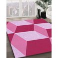 thumbnail image 3 of Ahgly Company Machine Washable Indoor Square Transitional Pastel Purple Pink Area Rugs, 5' Square, 3 of 7