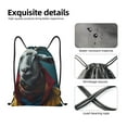 thumbnail image 3 of Yiaed Surrealist Goat Print Drawstring Bags Drawstring Backpack Bulk String Back Pack Gym Sport Bag-Medium, 3 of 5