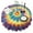 Colorful Rainbow Tie, variant on Colorful Tie Dye Mandala Pattern Round Tablecloth 60"x60",Wrinkle Wipeable Table Cloth for Kitchen Dining Room Picnic Patio Party