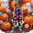 thumbnail image 2 of FEIFLY Toddler Jumpsuit Sleeveless Baby Girl Halloween Cartoon Prints Romper O-Neck Onesie Stylish Child One-Pieces, 2 of 5