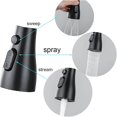 thumbnail image 2 of Waterfall Black Kitchen Pull Out 4 Ways hot and Cold Brass Single Hole Sink Faucet(Dark Gray), 2 of 4